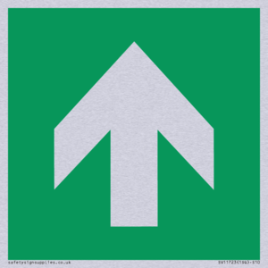 E907 Safe condition: Up / forwards arrow (90 deg supplimentary)